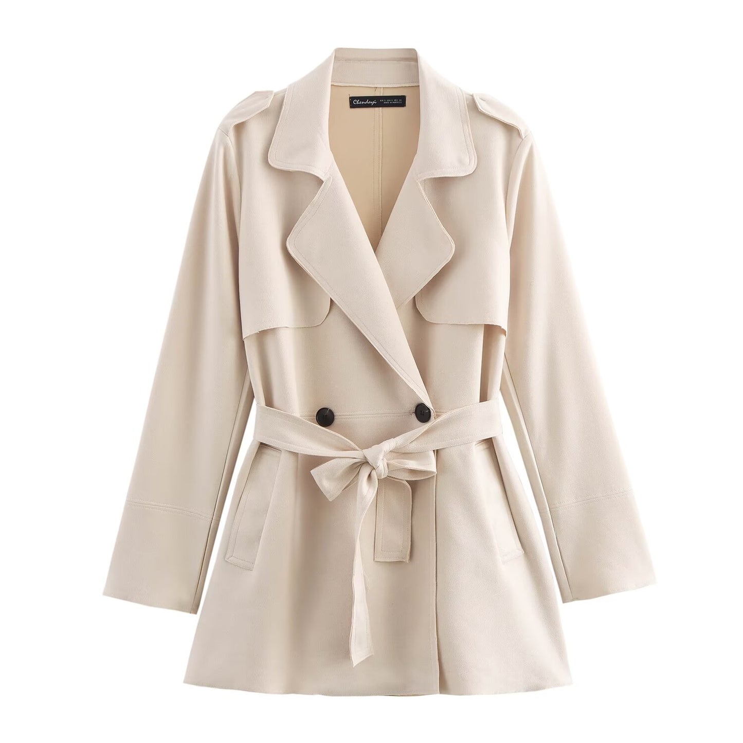 Emberlyn Suede Trench Coat