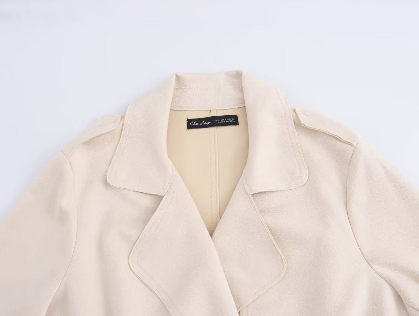 Emberlyn Suede Trench Coat