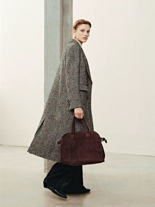 Isola British Herringbone Woolen Coat