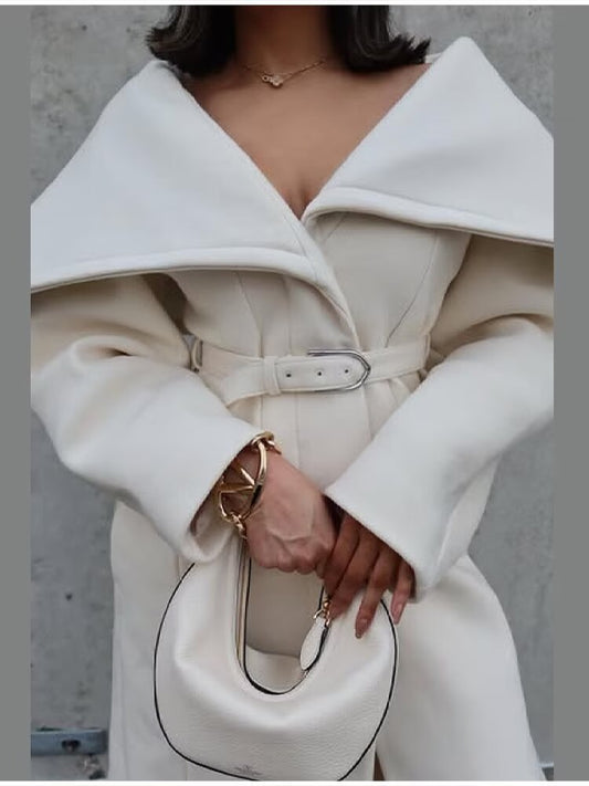 Opaline Belted Woolen Coat