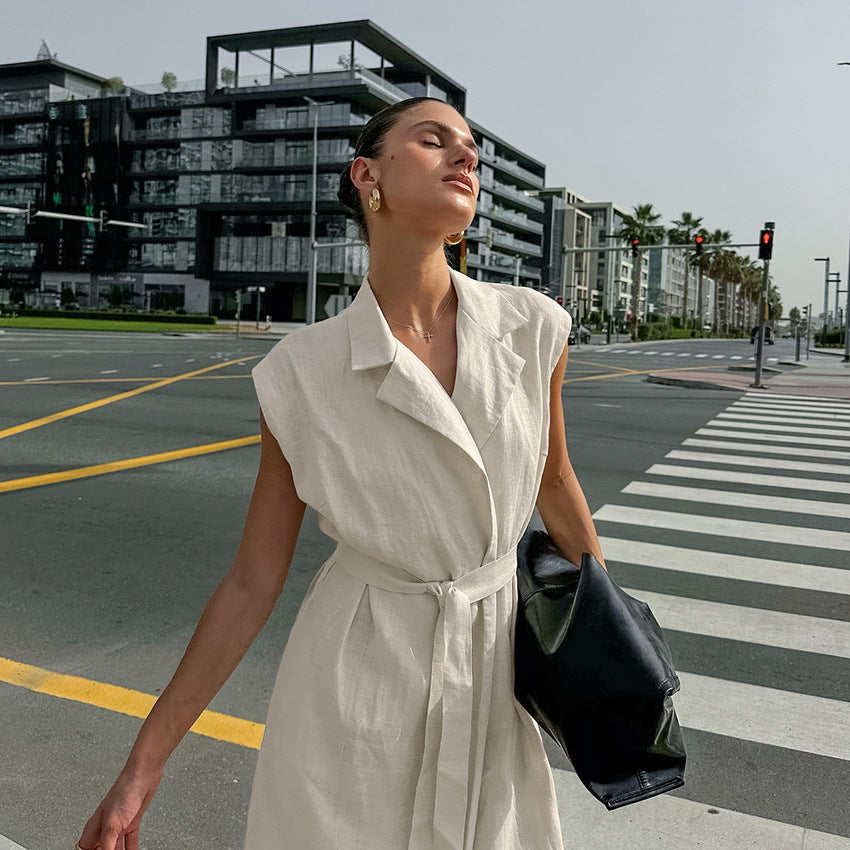 Dahlia Linen Office Dress