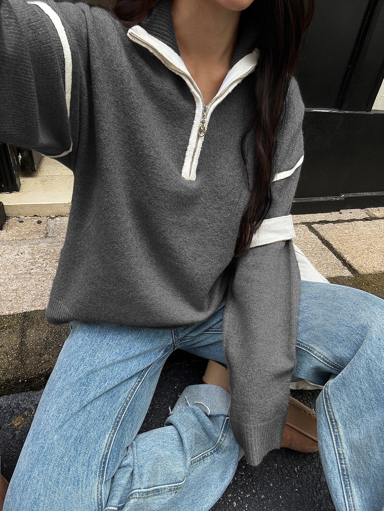 Orel Zipper Sweater