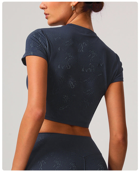 Cerisse Silver Yoga T-shirt