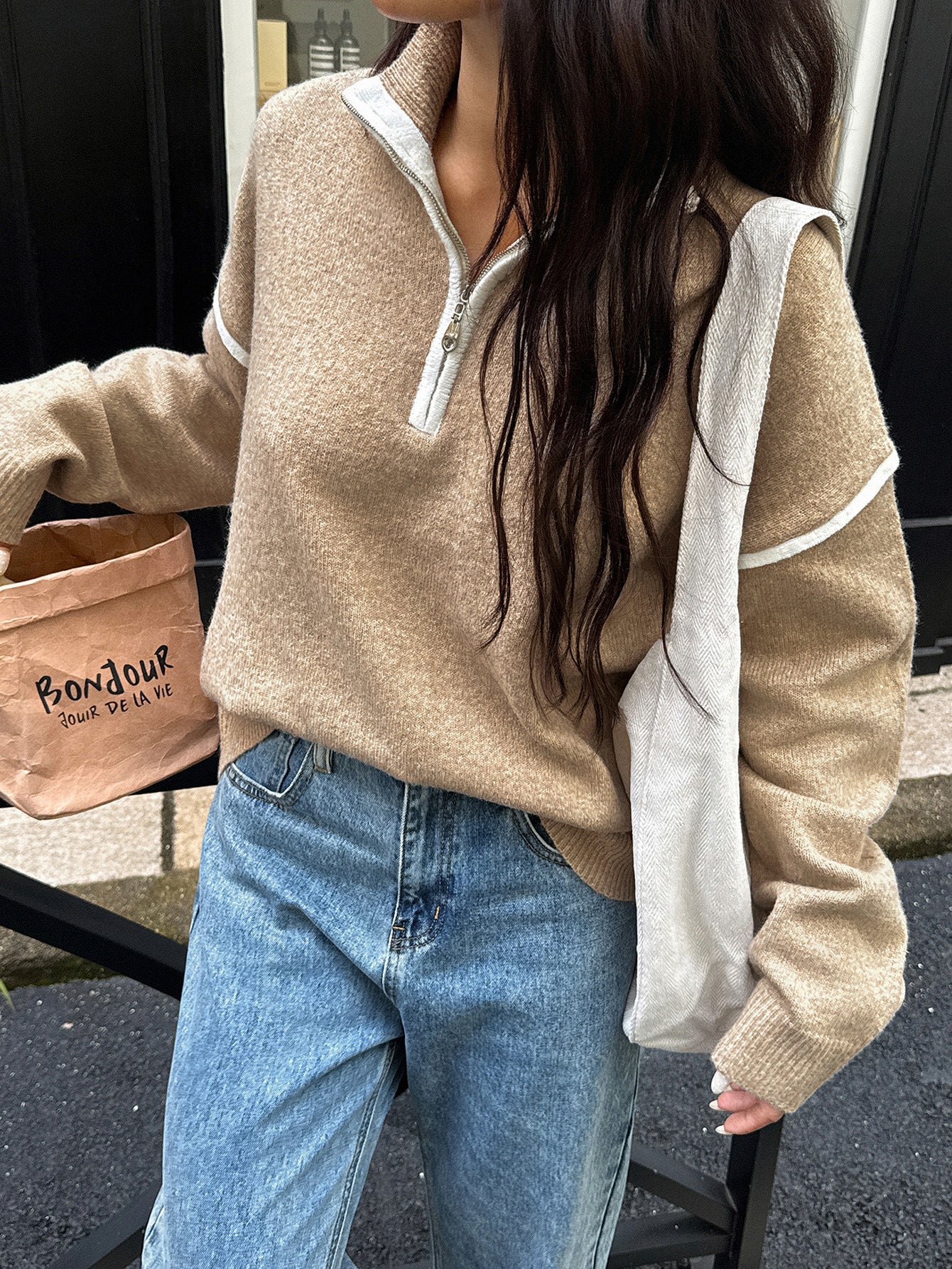Orel Zipper Sweater