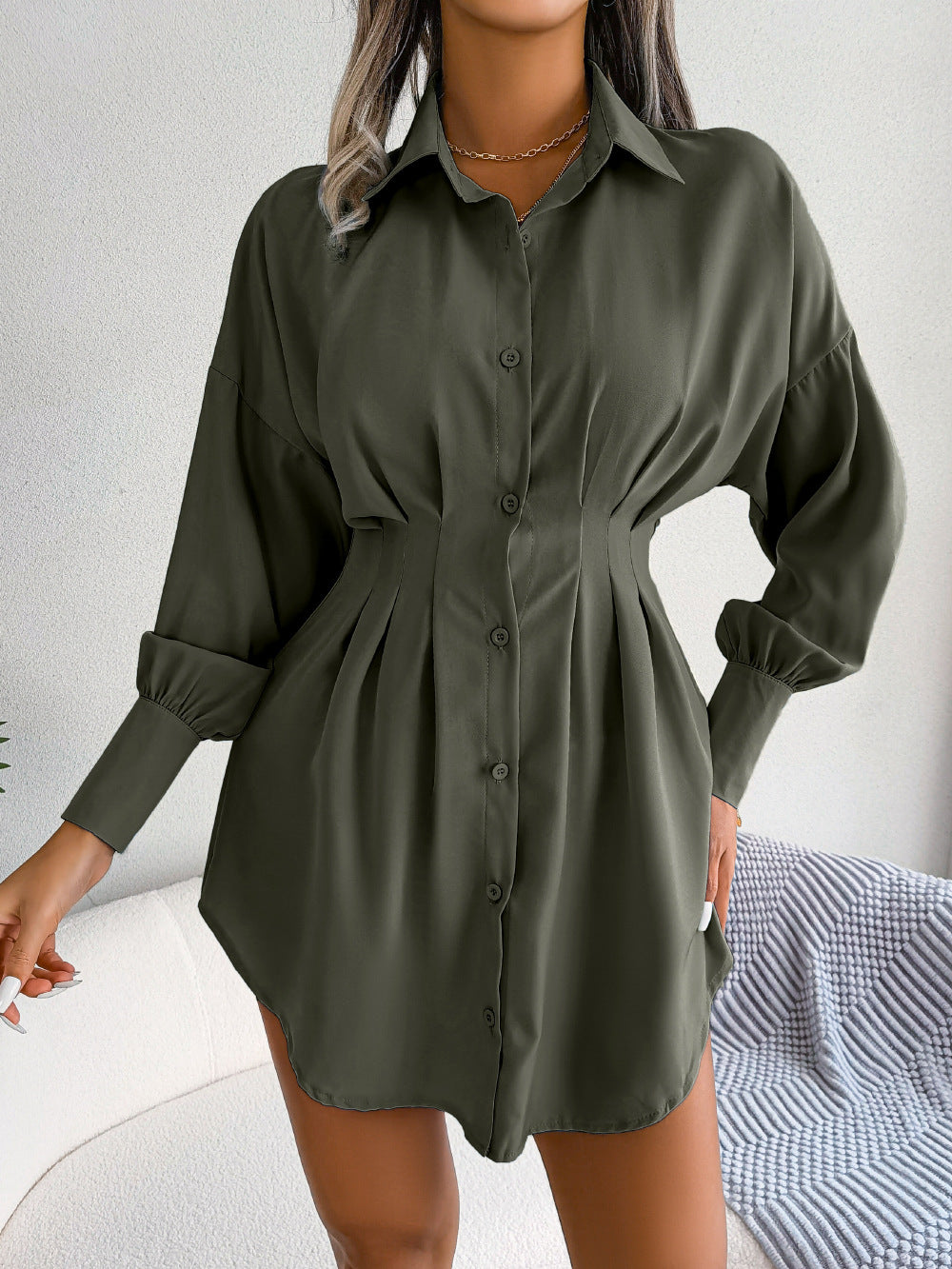 Jasmine Waist-Tight Asymmetric Dress