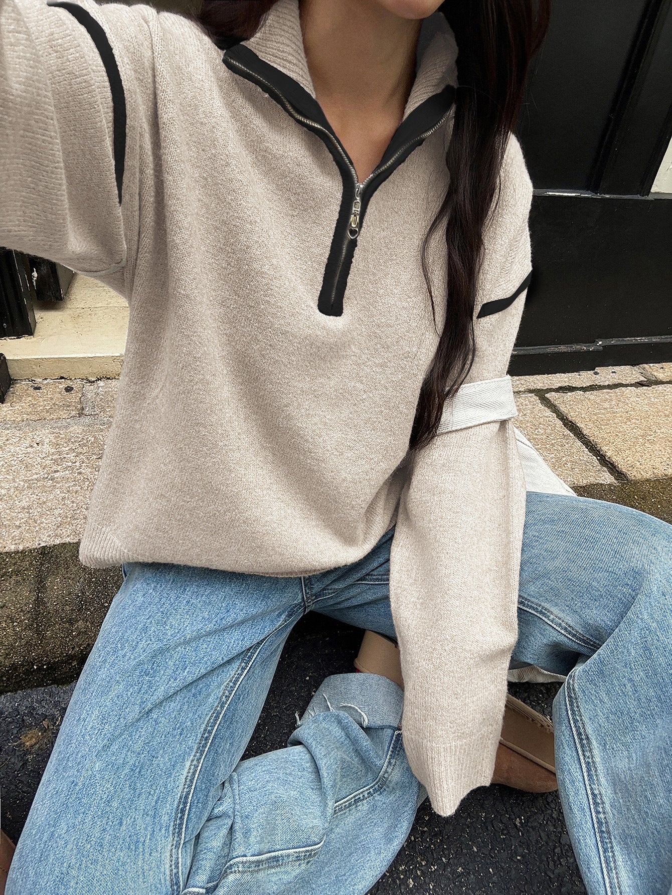 Orel Zipper Sweater