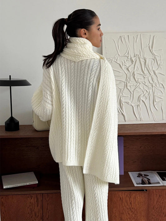 Isen Soft Knit Pullover Sweater & Trousers Set