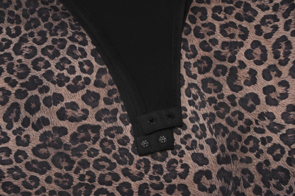 Sylvette Leopard Jumpsuit Dress