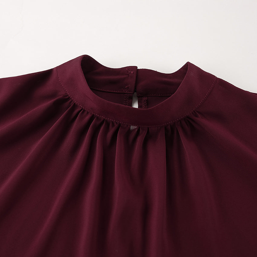 Harvestyne Brown Chiffon Blouse