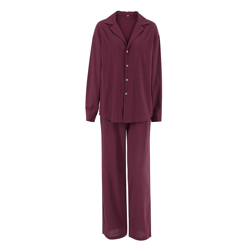 Amaranthine Cotton Linen Polo Set