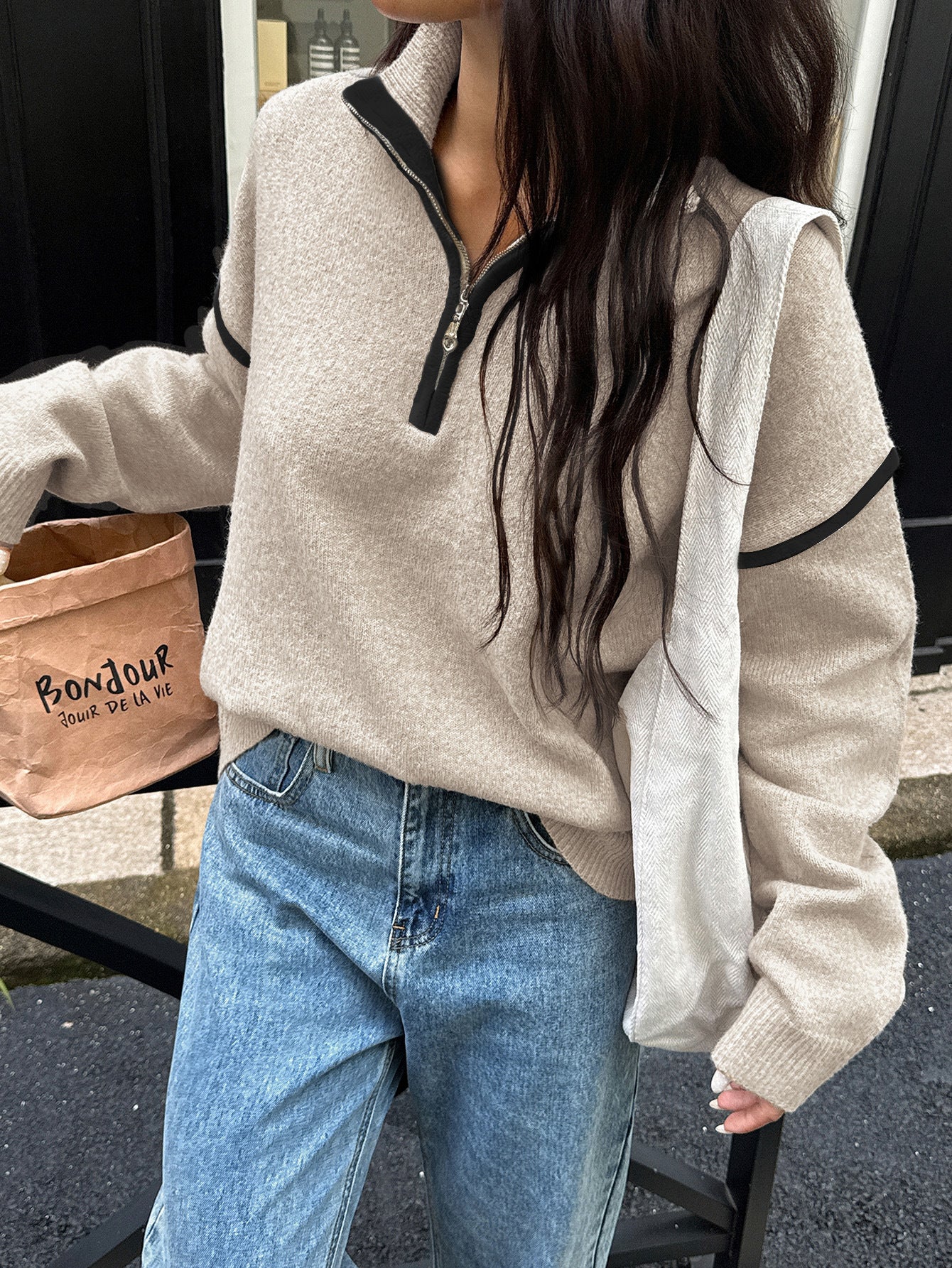 Orel Zipper Sweater