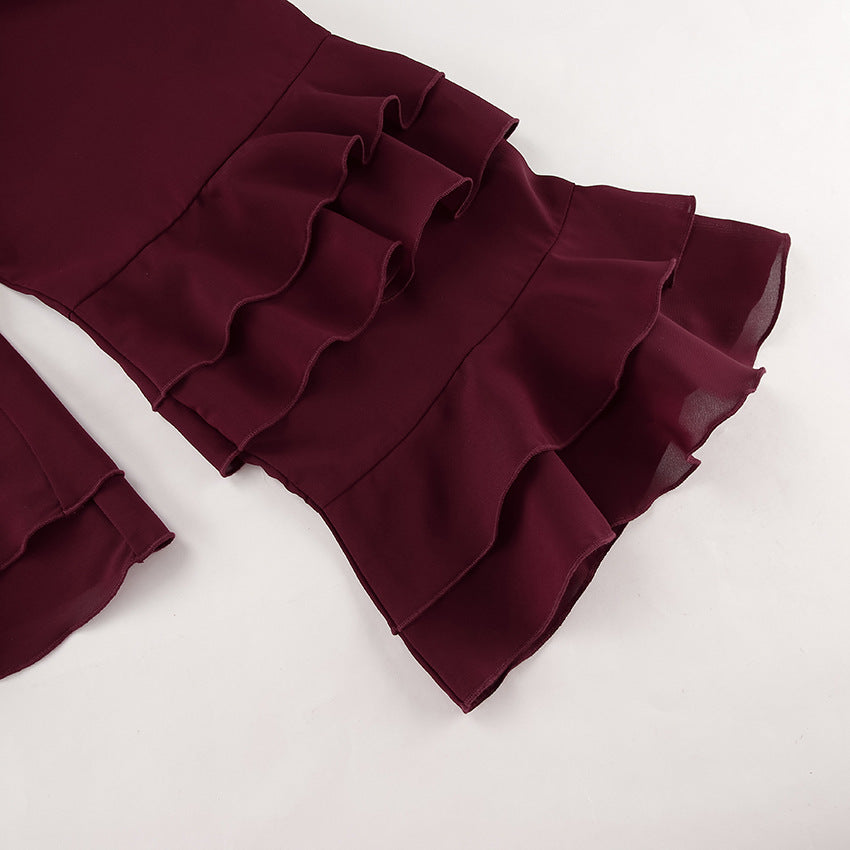 Harvestyne Brown Chiffon Blouse