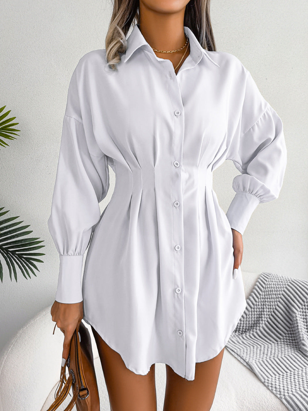 Jasmine Waist-Tight Asymmetric Dress