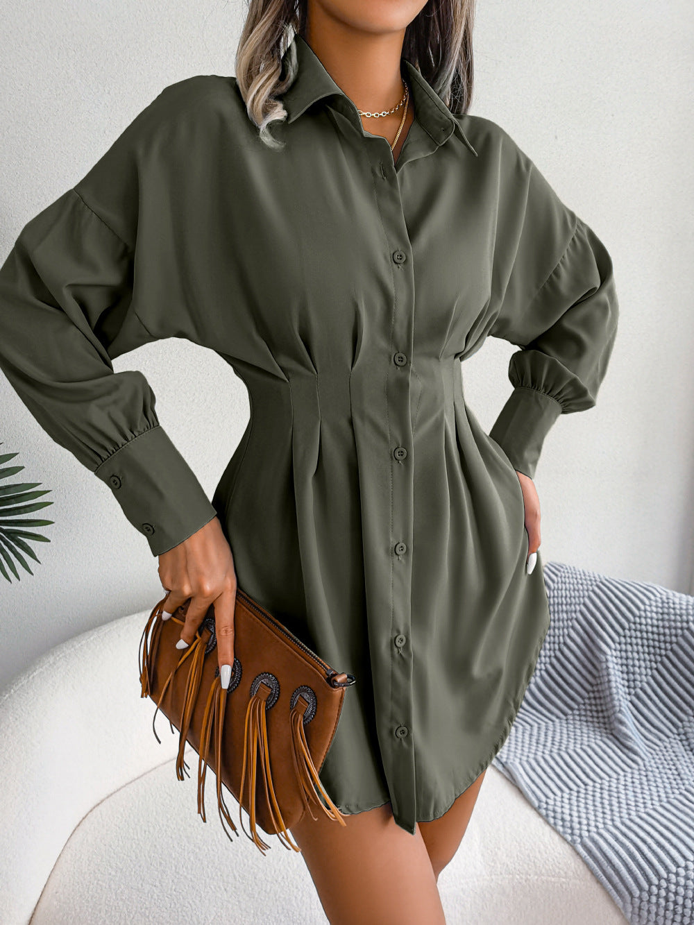 Jasmine Waist-Tight Asymmetric Dress