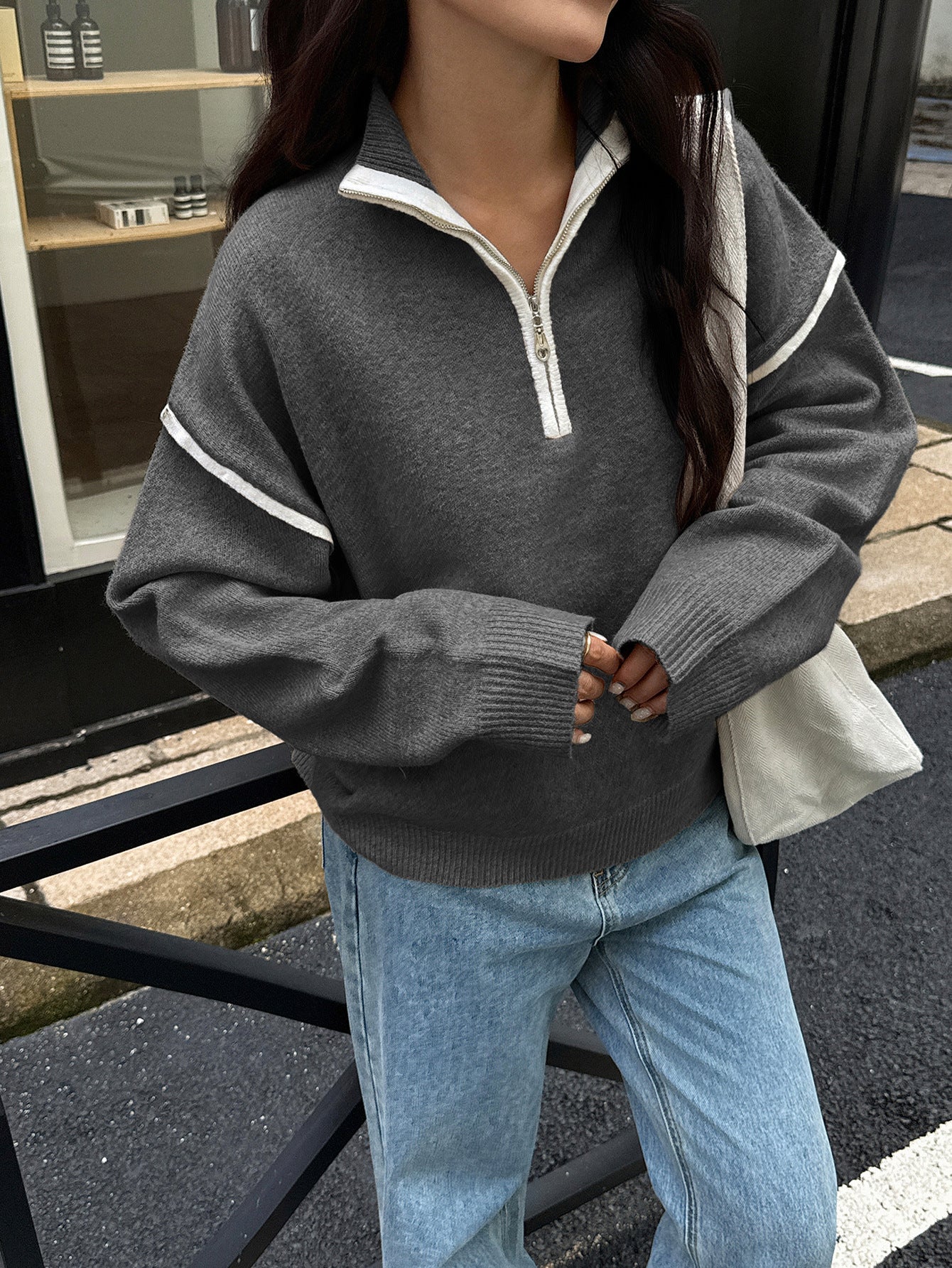 Orel Zipper Sweater