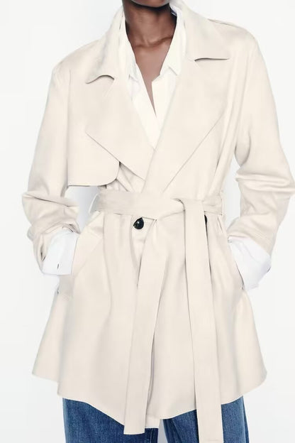 Emberlyn Suede Trench Coat