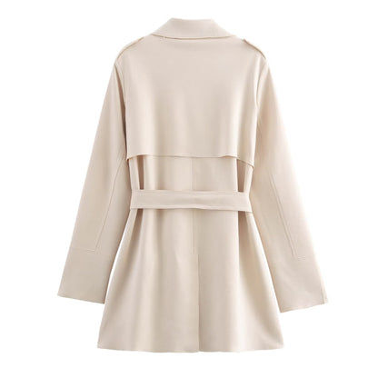 Emberlyn Suede Trench Coat