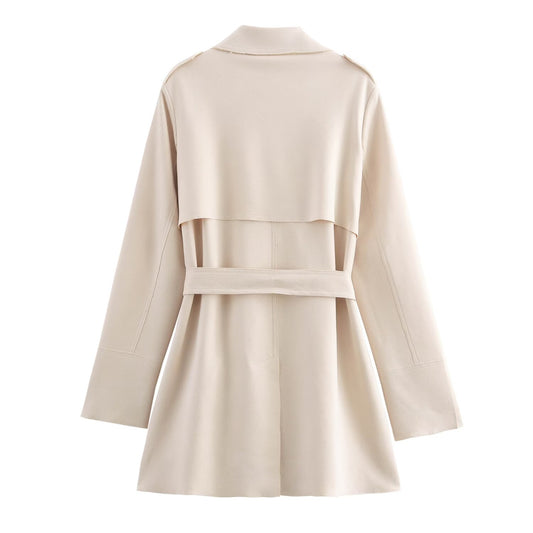 Emberlyn Suede Trench Coat