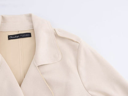 Emberlyn Suede Trench Coat