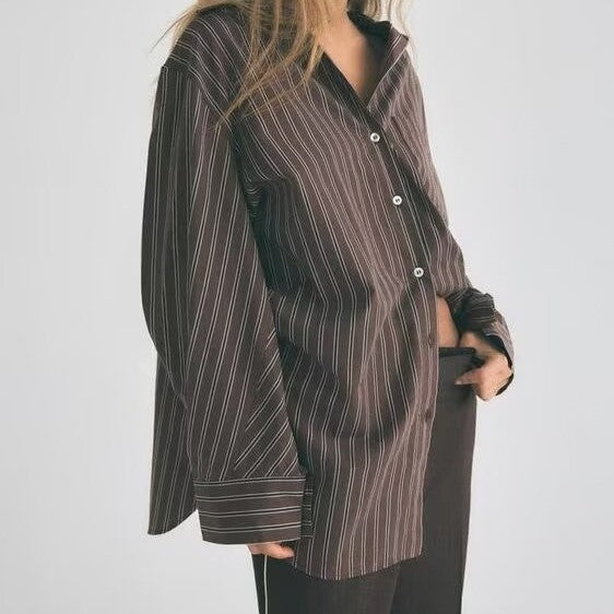 Brinelle Loose Striped Shirt