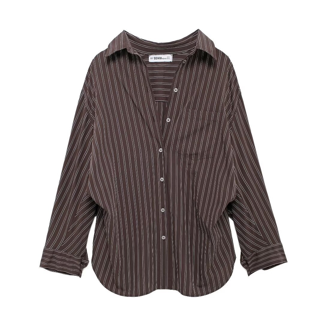 Brinelle Loose Striped Shirt