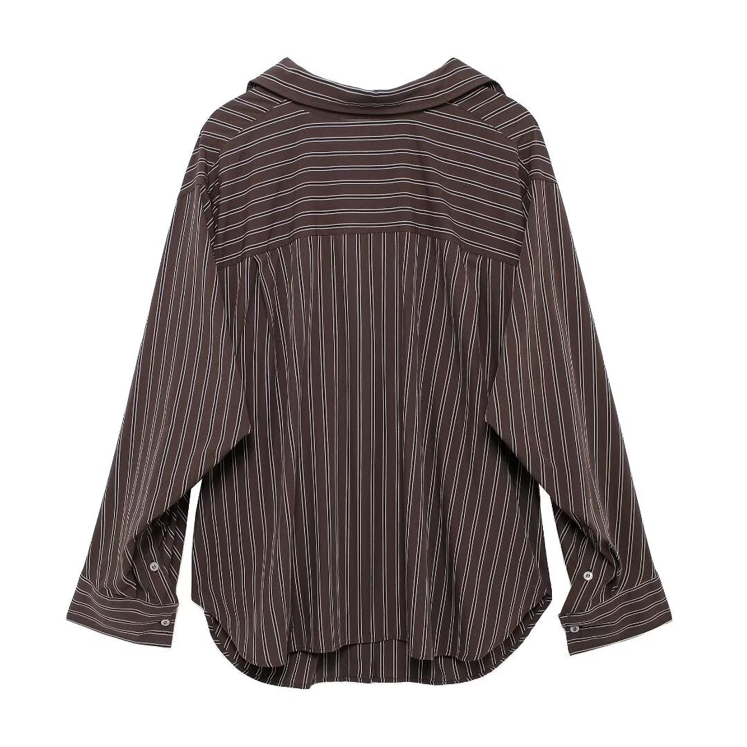 Brinelle Loose Striped Shirt
