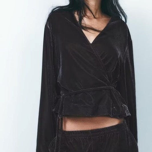 Aleria Velvet Blouse
