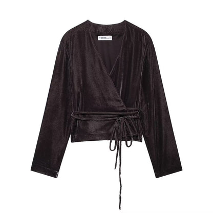 Aleria Velvet Blouse