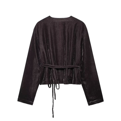 Aleria Velvet Blouse