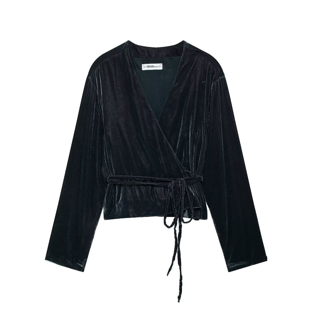 Aleria Velvet Blouse