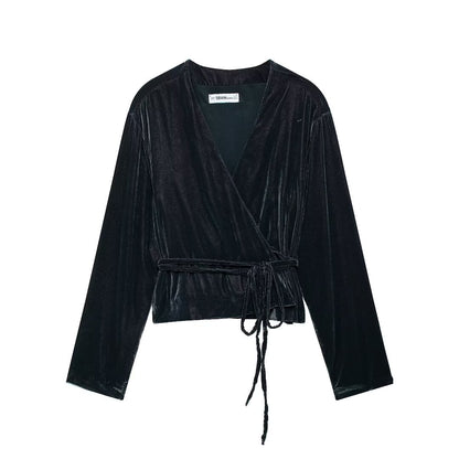 Aleria Velvet Blouse