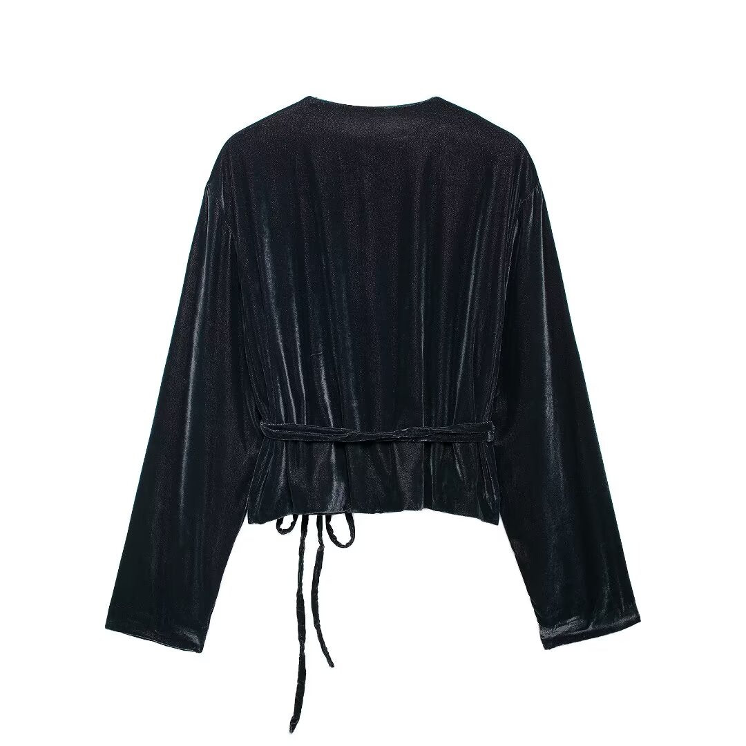 Aleria Velvet Blouse