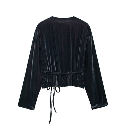 Aleria Velvet Blouse