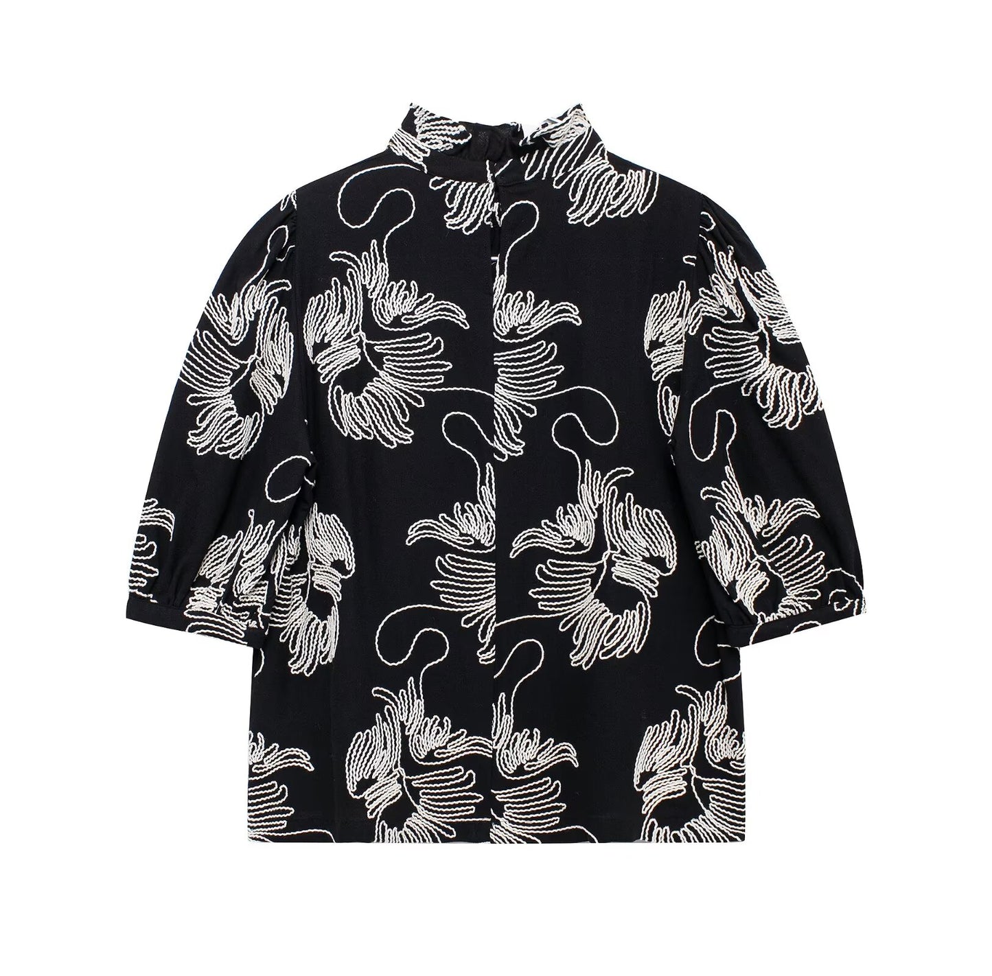 Calyssa Embroidered Office Top