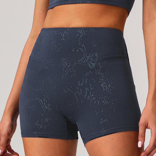 Cerisse Silver Yoga Shorts