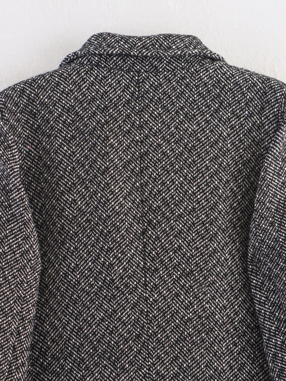 Isola British Herringbone Woolen Coat