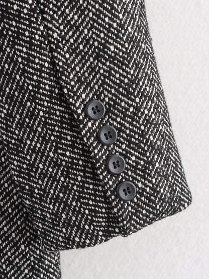 Isola British Herringbone Woolen Coat