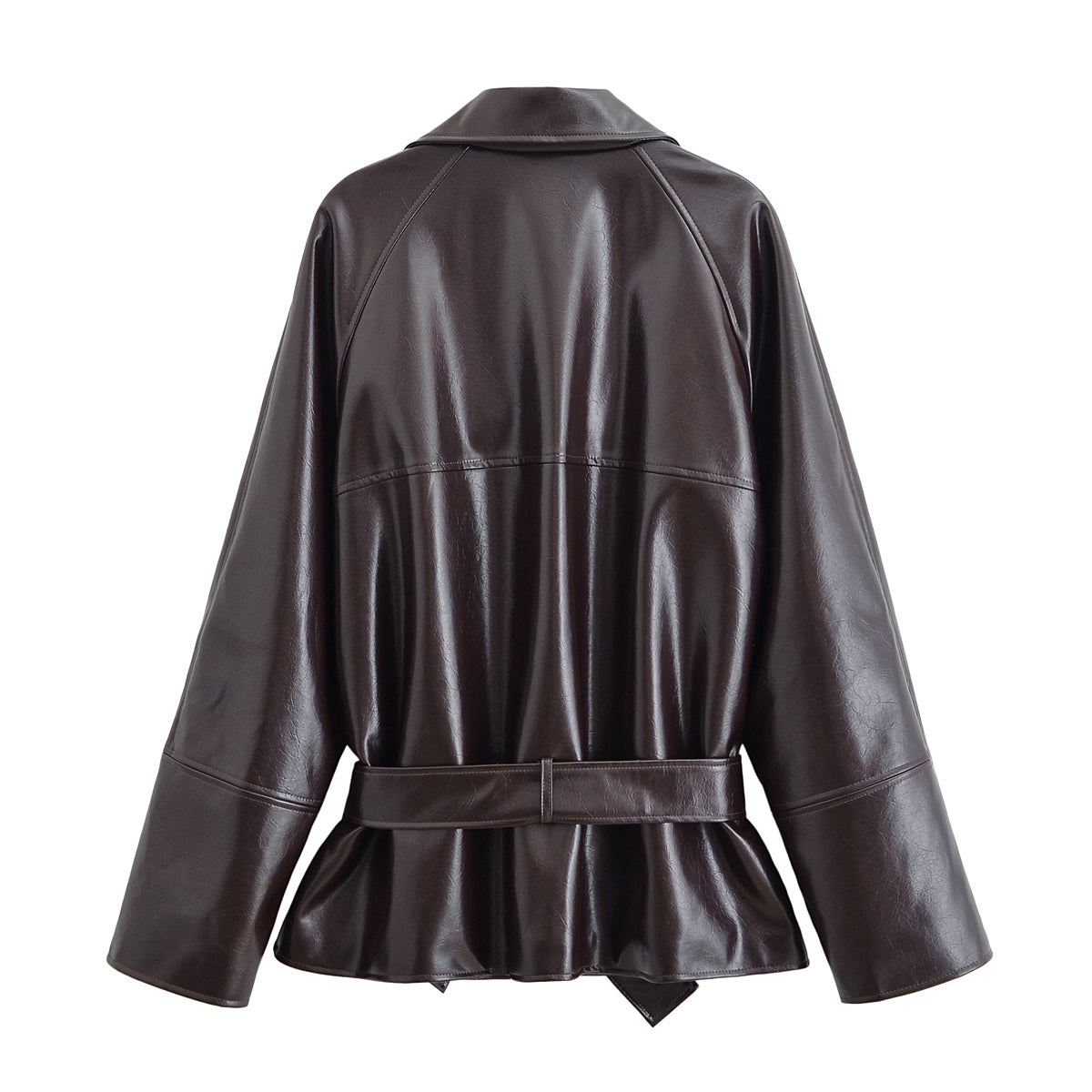 Tavienne Leather Trench Coat