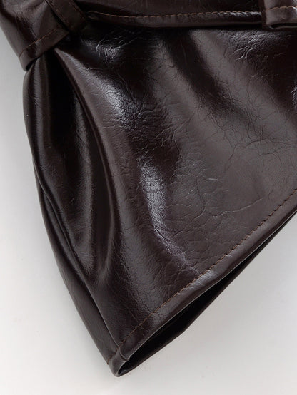 Tavienne Leather Trench Coat