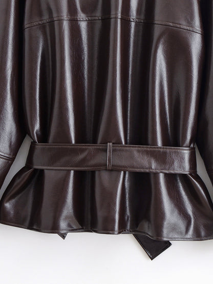 Tavienne Leather Trench Coat