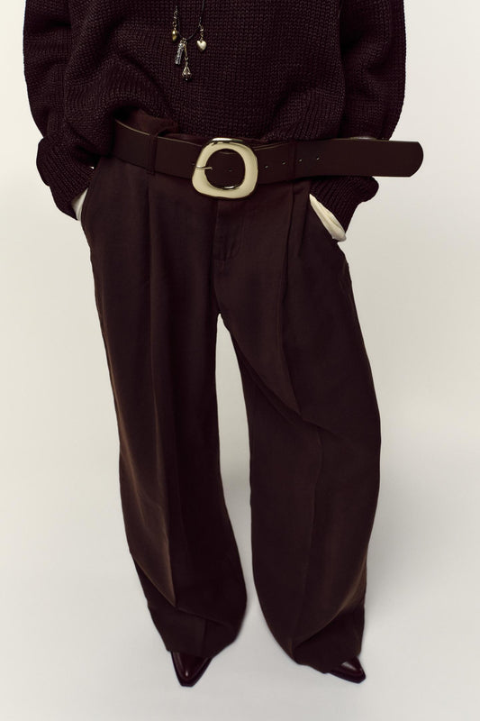 Altheara Brown Wide Pants