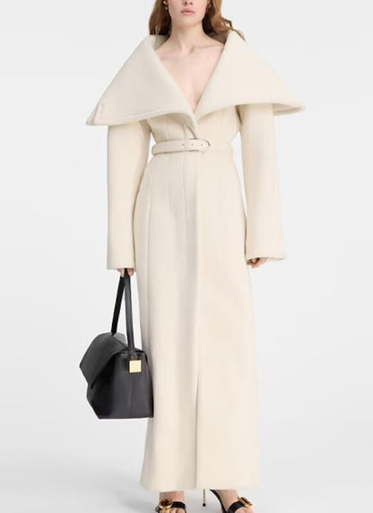 Opaline Belted Woolen Coat