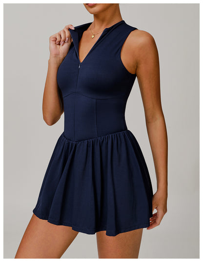 Stand Collar Tennis Dress