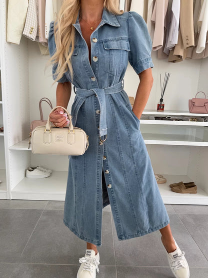 Sylvie Denim Midi Dress