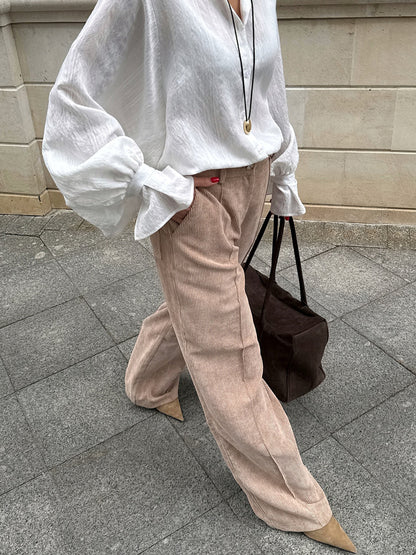Oressa Corduroy Loose Trousers