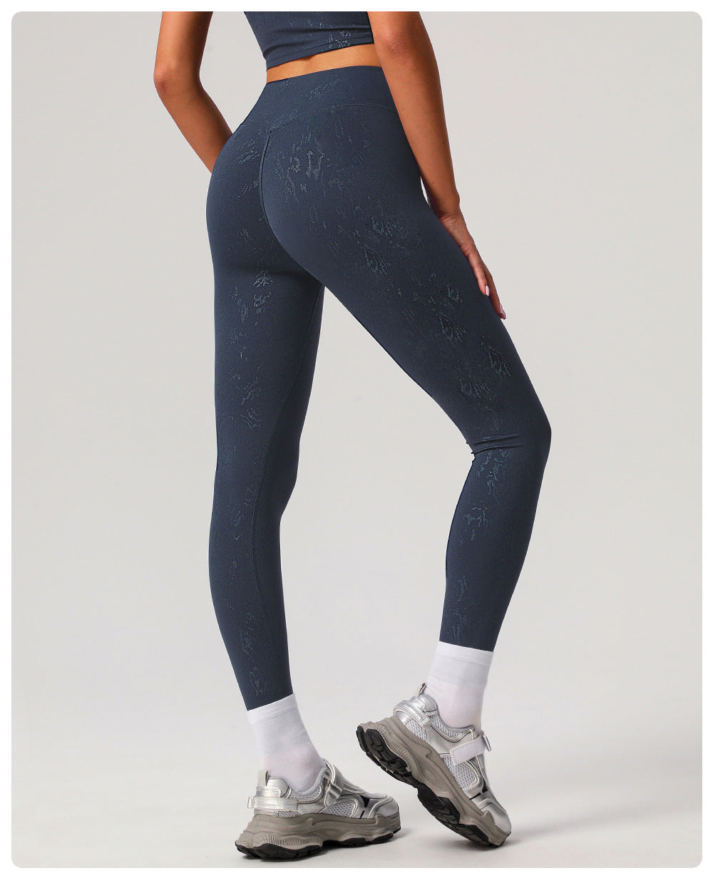 Cerisse Silver High Waist Yoga Pants