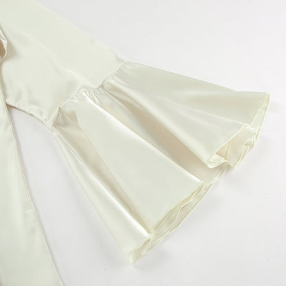 Solsticea Ruffled Tied Shirt