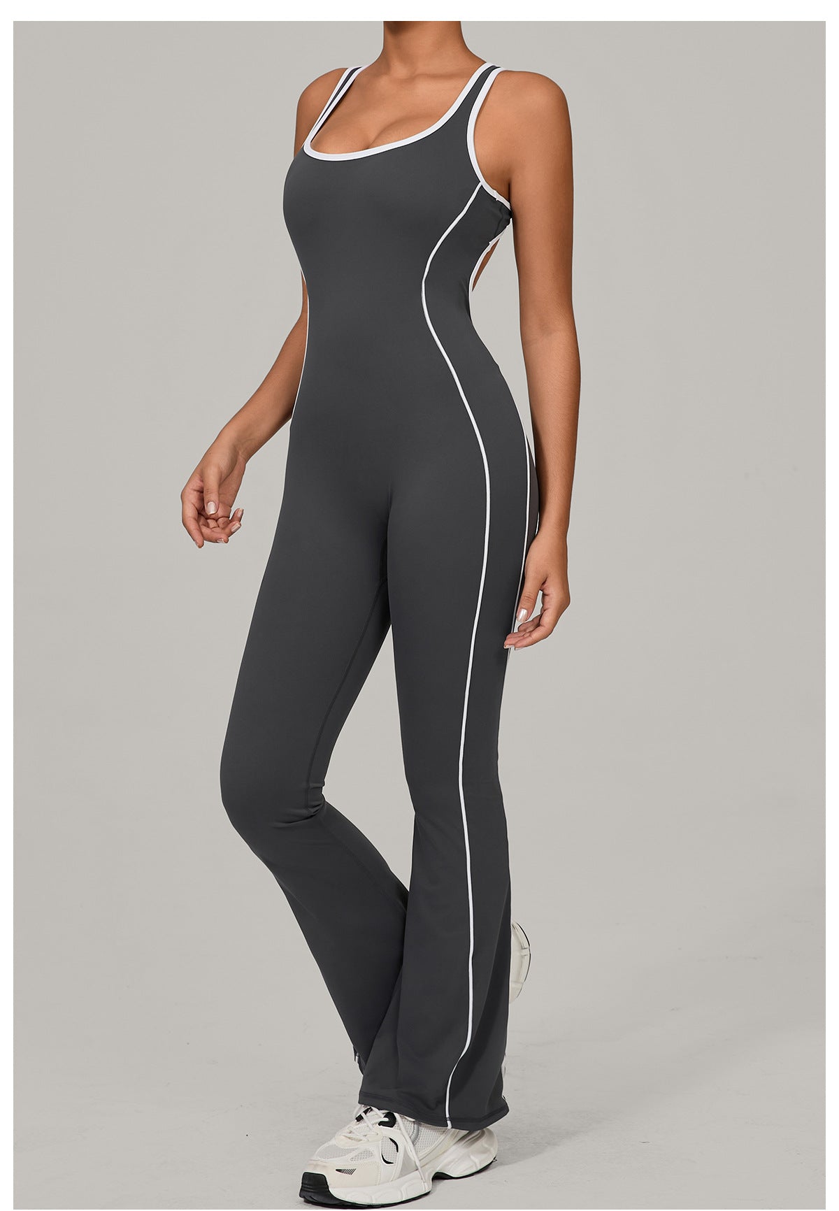 Belladine Hollow Cutout Yoga Jumpsuit