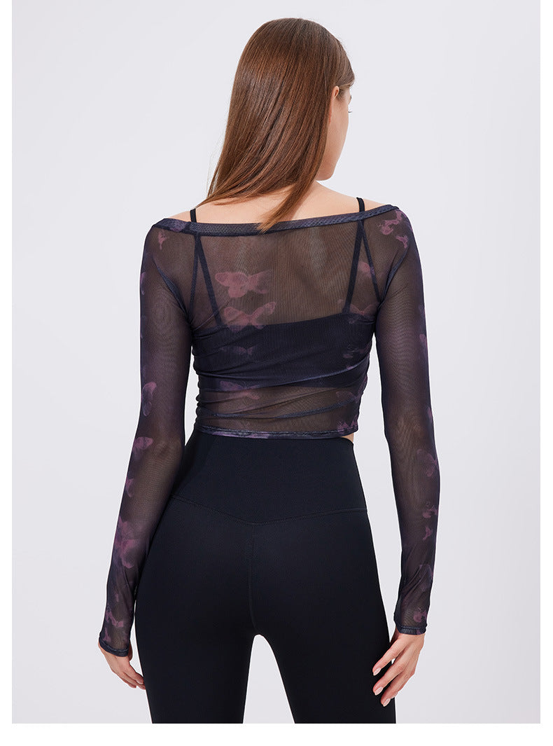 Cyralyn Butterfly Sports Top