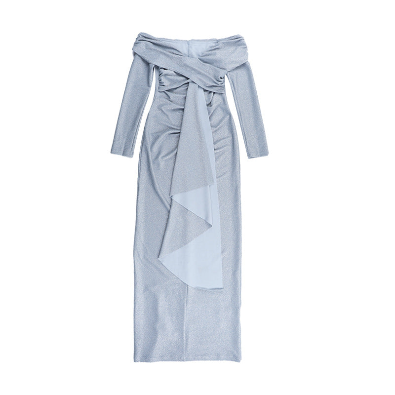 Émilara Off Shoulder Rhinestone Dress